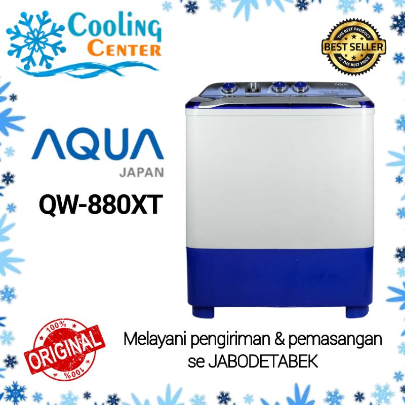 MESIN CUCI AQUA JAPAN QW 880 XT 2 TABUNG SEMI OTOMATIS HIJAB SERIES