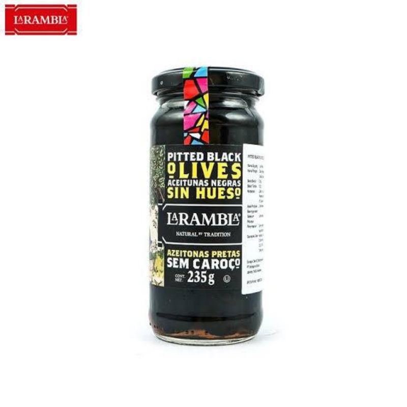 

AD La Rambla Pitted Black Olives 235gr / Buah Zaitun 235gr