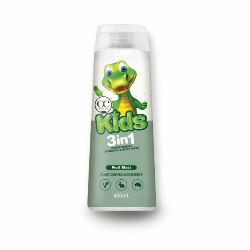 OC Organic Care Kids 3 in 1 Shampoo, Conditioner, Bodywash (400ml) FRUIT BLASS