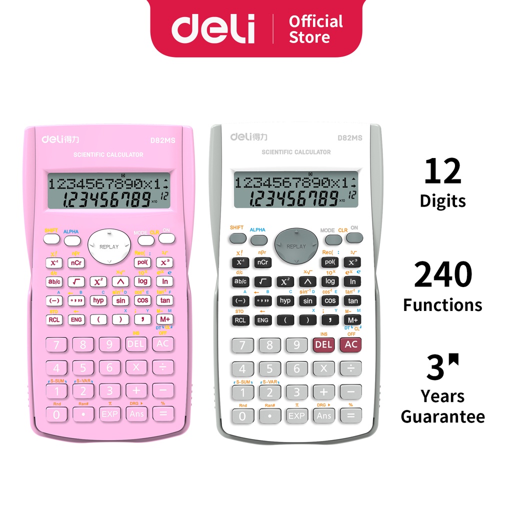 

Deli ED82MS Scientific Calculator Kalkulator Scientific 240 Function untuk sekolah dan kantor