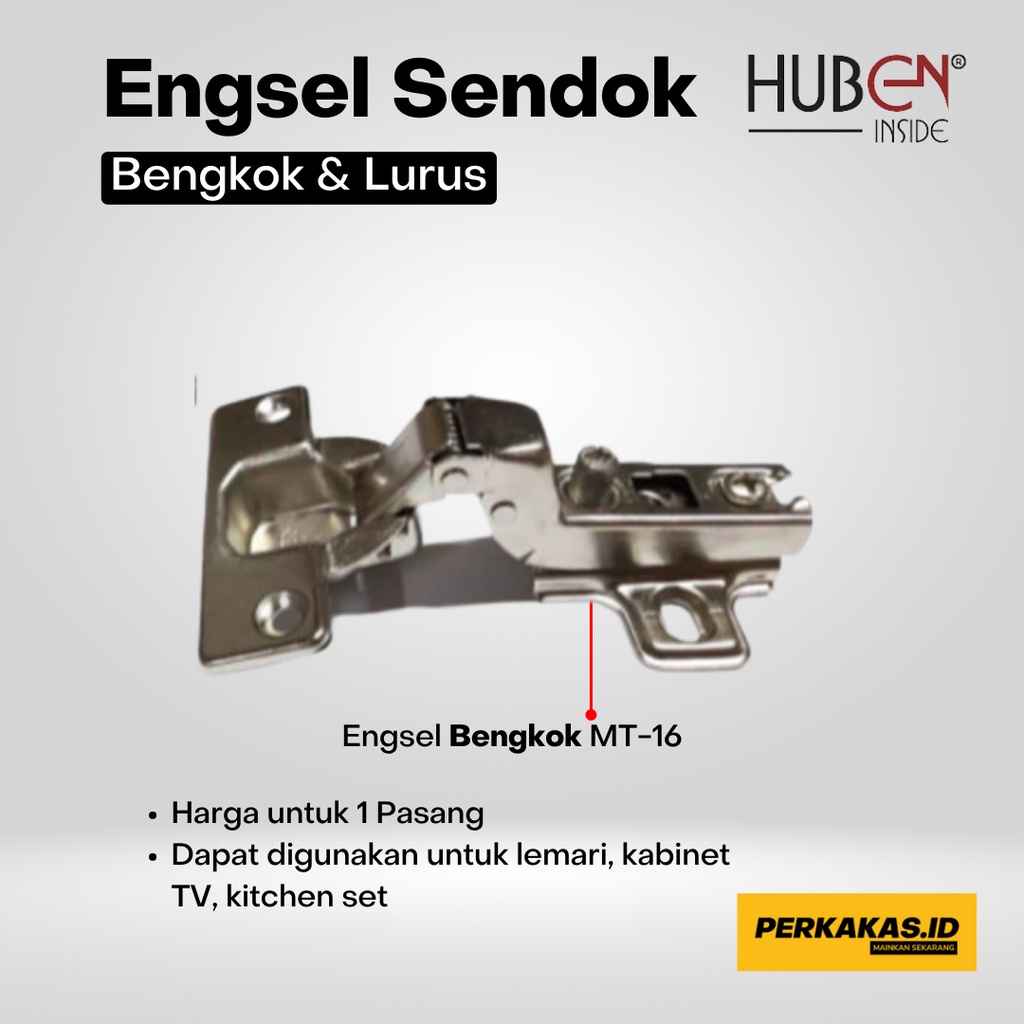 Engsel Sendok Pintu Lemari Lurus Bengkok HUBEN