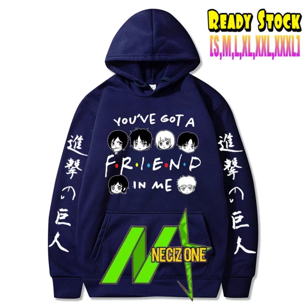 HOODIE COSPLAY ANIME JEPANG KEREN JUJUTSU KAISEN YOU'VE GOT FRIENDS IN ME CHIBI DESIGN (READY SIZE S