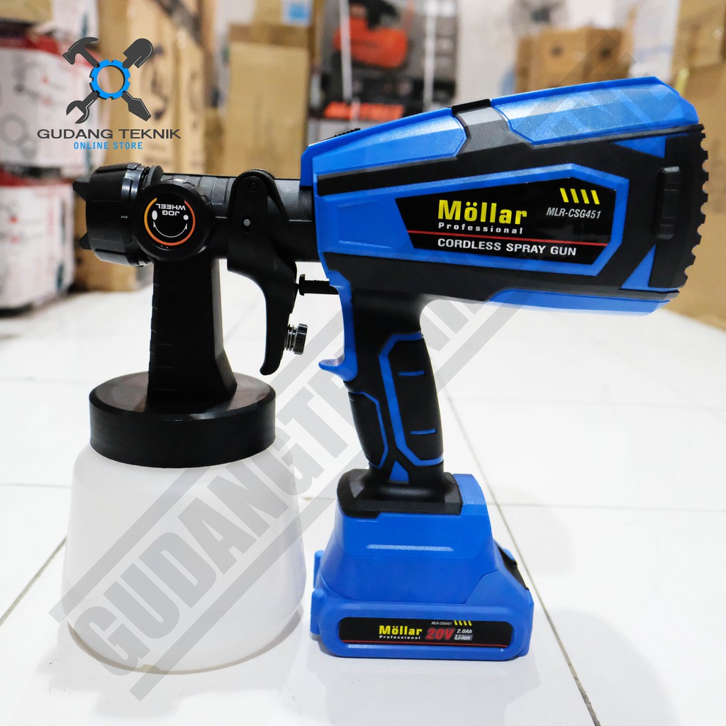 Mollar MLR-CSG451 / Cordless Spray Gun Mollar - Mesin Cat Semprot Baterai  Mollar CSG451