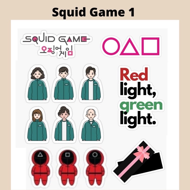 Sticker Squid Game Stiker Drama Korea Squid Game Tumblr Aesthetic Murah