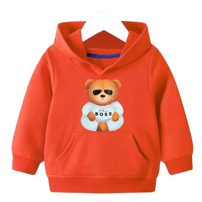 Sweater Anak Boss Bear  Hoodie Anak Fleece Usia 2 - 6 tahun