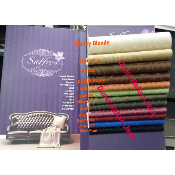 SAFFRON COLLECTION OSCAR MOTIF OSKAR BAHAN JOK KAIN MOBIL SOFA KURSI