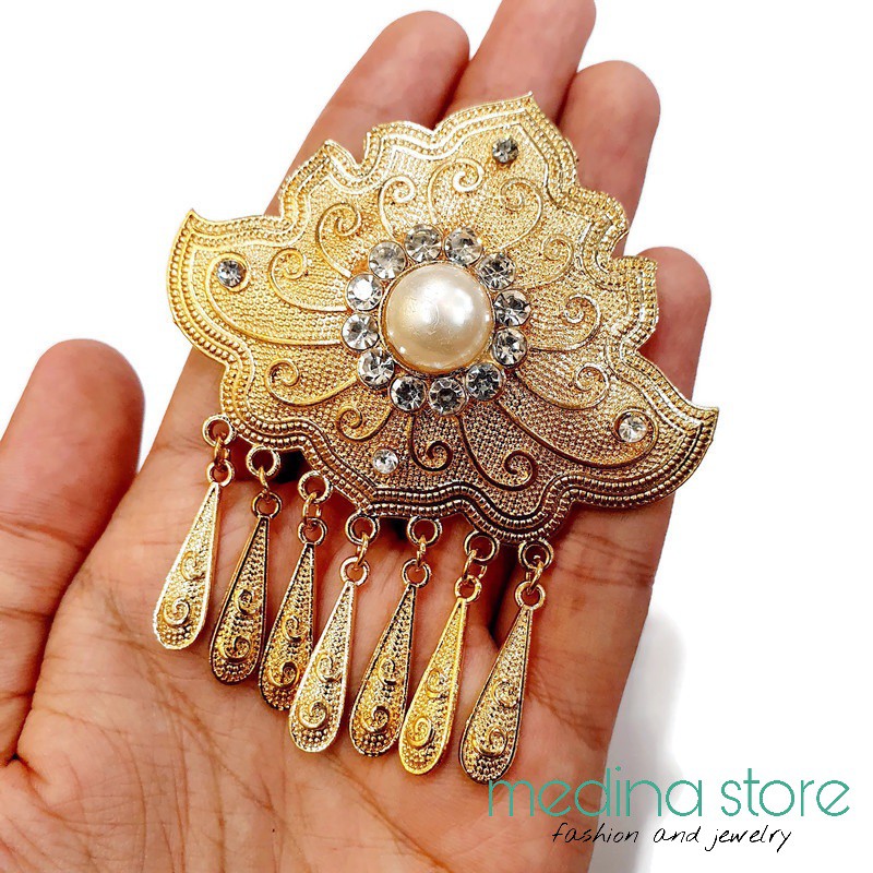 Bros Kebaya Susun Medina Store/Bros Kutubaru Murah/Bros Etnik Jawa Aceh Sumatra Kalimantan Bali-B - Gold