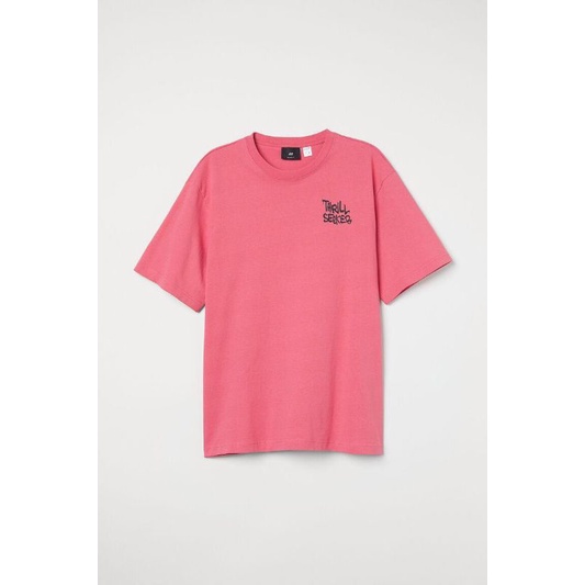 Kaos Tshirt Tee HnM H&amp;M Peanuts Thrill Seekers Pink Full Tag