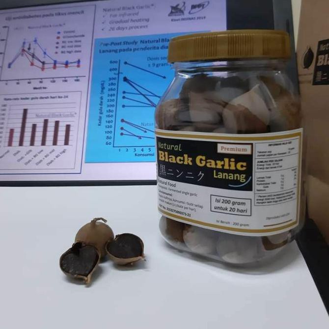 

READY❗natural black garlic lanang premium bppt - 200 gram