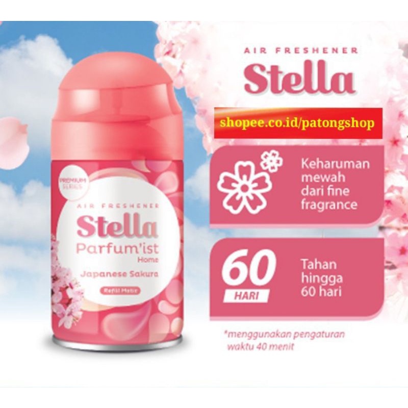 STELLA MATIC REFILL JAPANESE SAKURA 225ML Multipack isi 2 pcs / Pengharum Ruangan