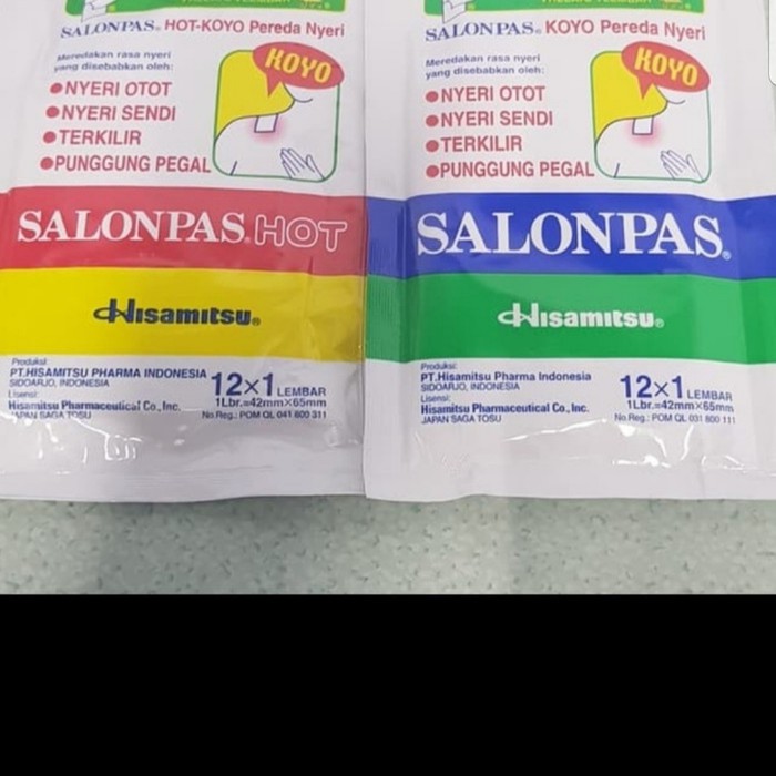 

Salonpas koyo merah hot panas dan biru biasa isi 12 lembar