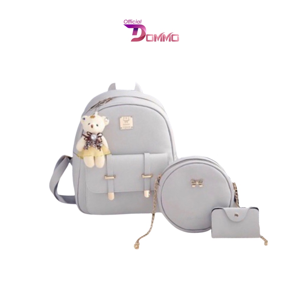 [LOKAL] DOMMO - D1171 TAS LUIS BULAT - Tas Ransel Backpack Korea Fashion MORYMONY