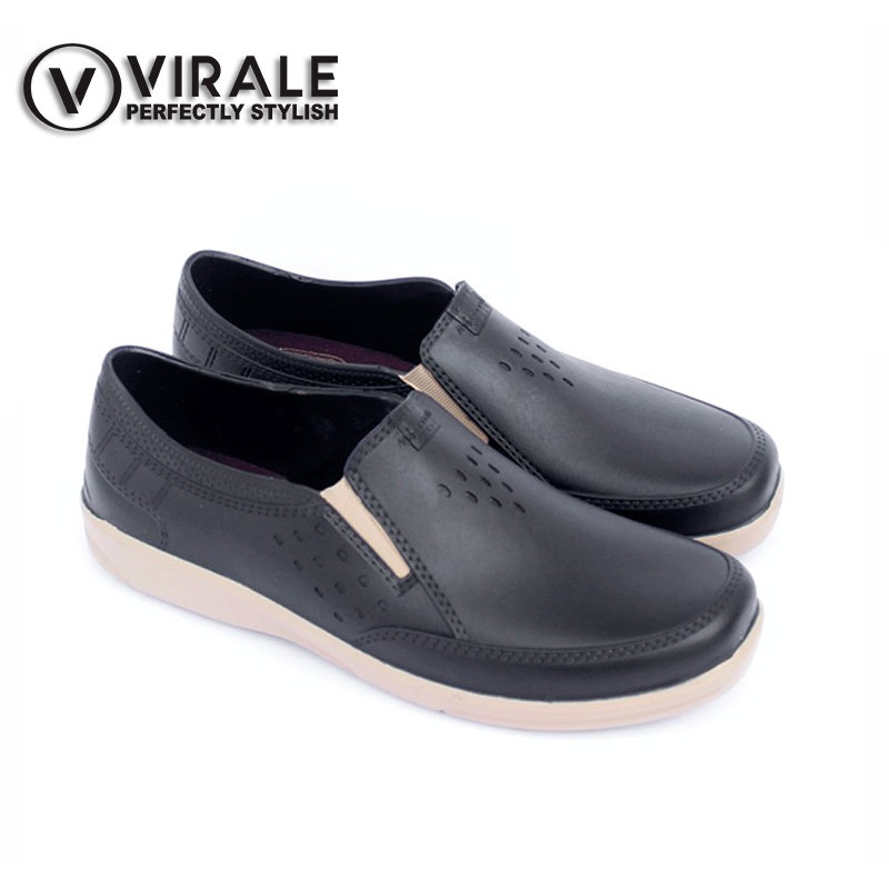 OBRAL Sepatu Pria Slip On Full Karet - Slip on Pria Karet – Sepatu Elastis- Sepatu Slop Pria AWK 557