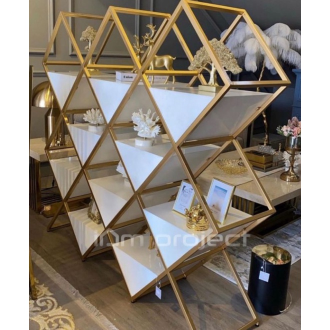 meja lemari pajangan kabinet hias console table industrial furniture