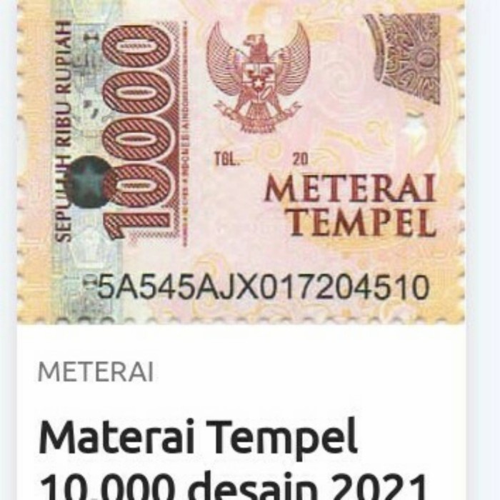Materai tempel 10000