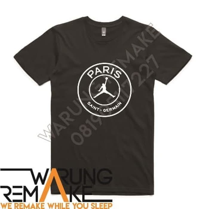 Kaos Baju Combed 30S Distro Air Jordan PSG Paris Saint LOGO BULAT