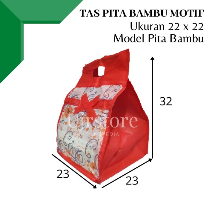 

PROMO tas spunbond pita bambu/hajatan/box nasi 22 x 22