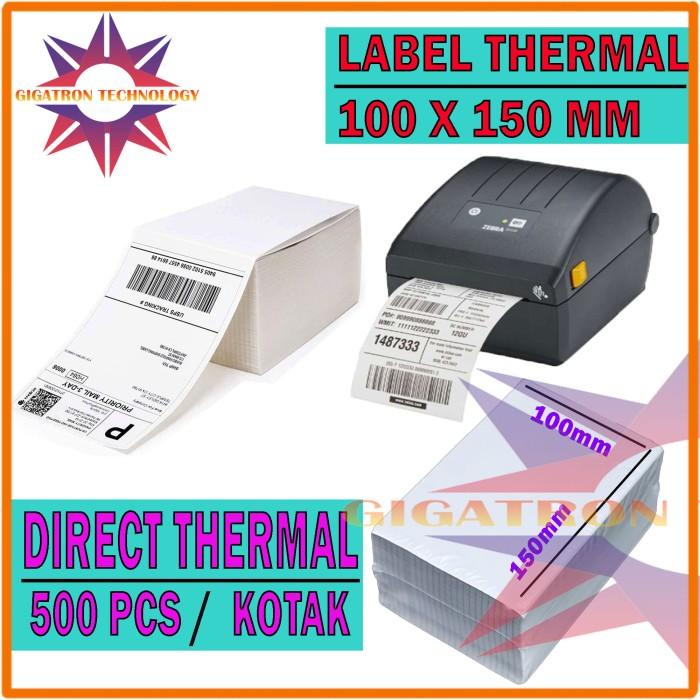 Kertas Thermal 100x150 mm 500 Pcs Label Barcode Label Thermal 100x150