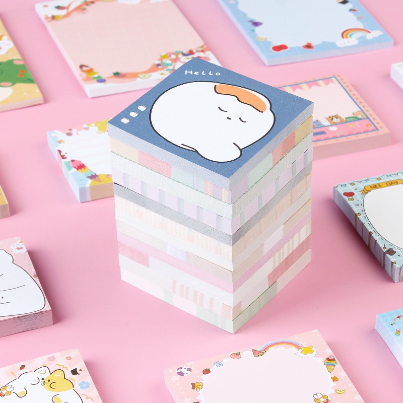 Sticky Notes Aesthetic Note 80 Lembar Penanda Buku Memo Pad Terlaris Termurah By Mykochen.ina