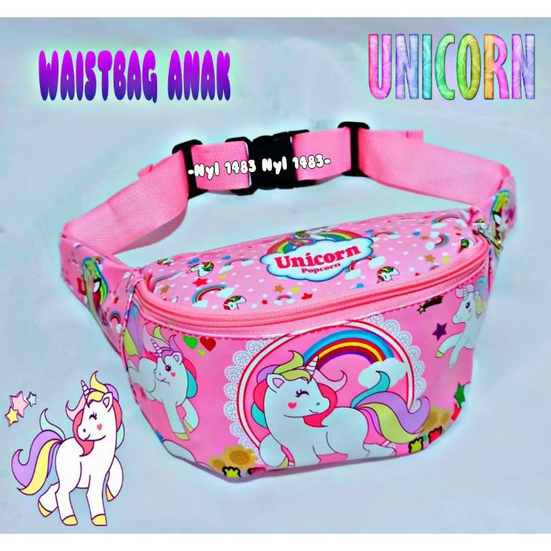 Waistbag anak karakter full print / tas bahu anak / Tas selempang anak / real pict