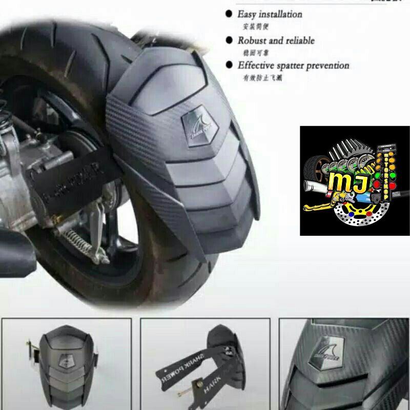 Mud Guard/Mudguar New Shark Power Universal R15,Cbr150r,Vixion,Xabre,Ninja,R25 &amp; Motor Lain Nya