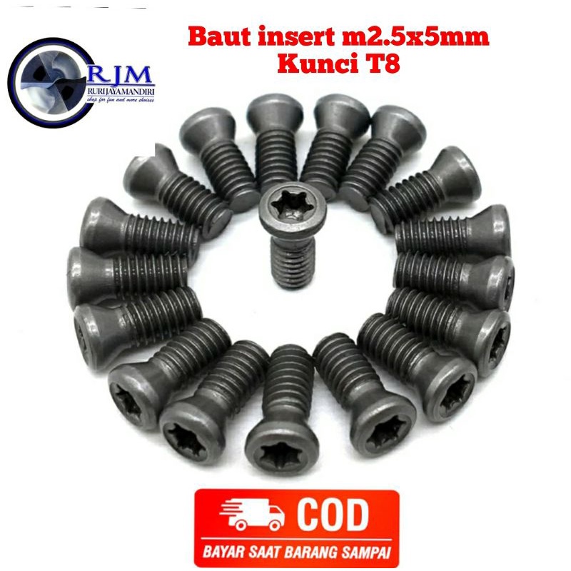 baut holder,baut facemill,baut insert m2.5x0.45 5mm bukan m2 m3 m3.5 m4 m4.5 m5