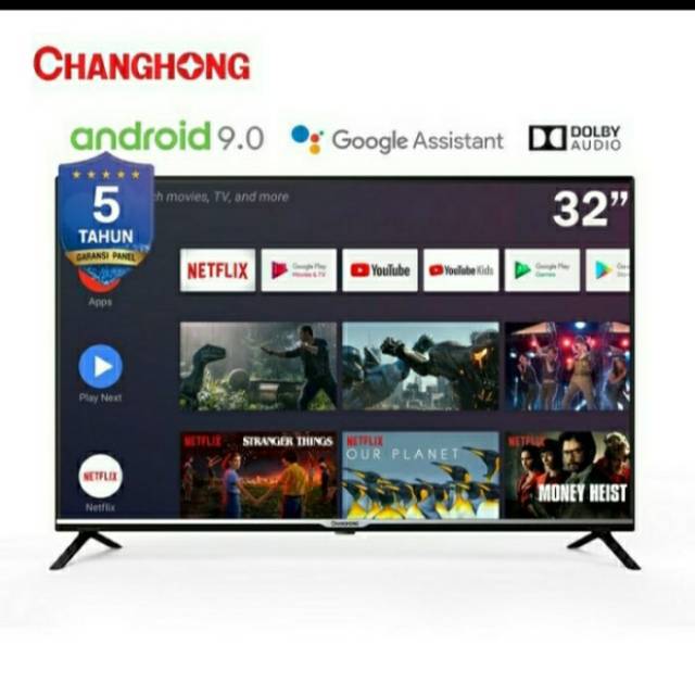 Android smart tv 32 inch Changhong L32H4| android tv LED 32 inch murah