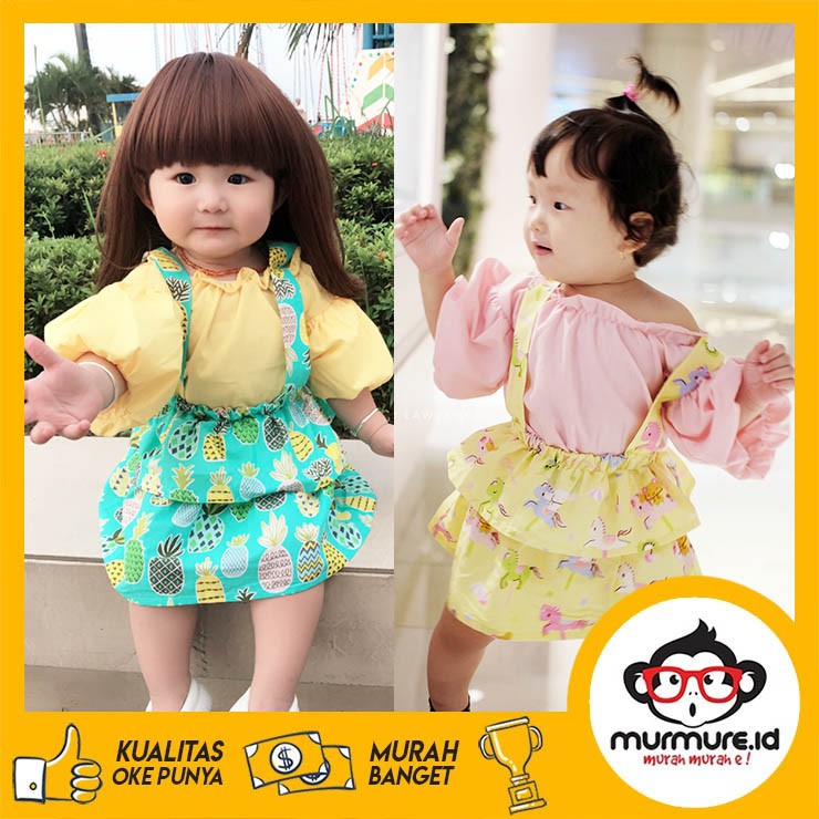 MURMURE.ID | SETELAN ANAK MODEL KEKINIAN BAJU SABRINA  ROK ANAK PEREMPUAN GAMIS KERUDUNG HIJAB