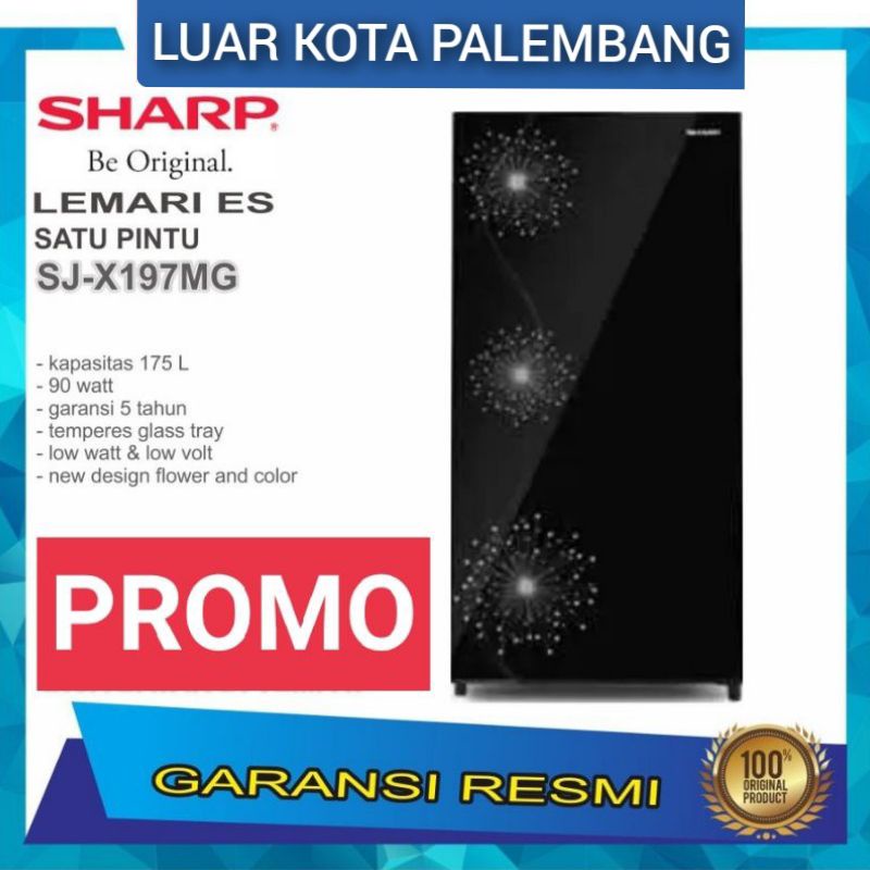 KHUSUS LUAR PALEMBANG KULKAS 1 PINTU SHARP JUMBO SJX 197 MG SJX197MG PROMO