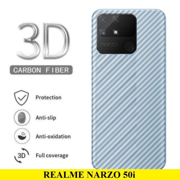 SKIN CARBON REALME NARZO 50A PRIME REALME NARZO 50A REALME NARZO 50i