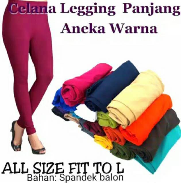 CELANA LEGGING PANJANG ANEKA WARNA SIZE L