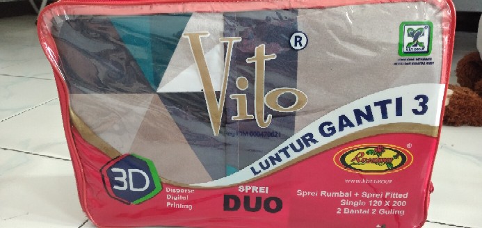 Sprei Vito 2in1 Motif Puzzle Duck Flamingo Pinky Bt21 Love Animal - Sorong 120x200 Single 120 Sp Duo