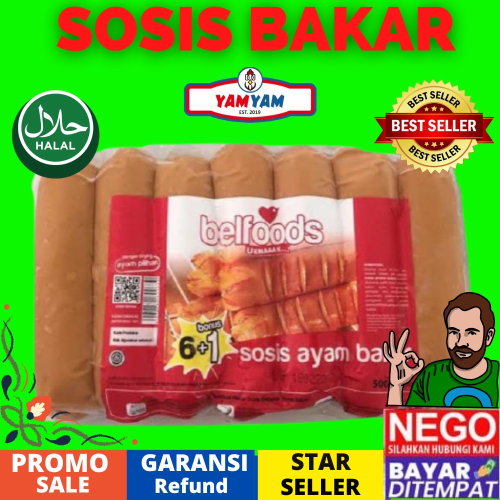 

SOSIS AYAM BAKAR ISI 6 500gr gram SIAP SAJI MAKANAN INSTAN FROZEN FROOZEN FOOD FROZEN FOOD BEKU