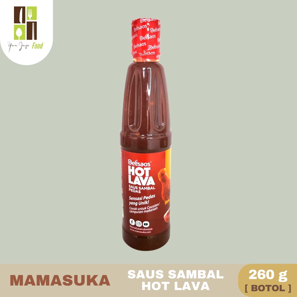 Mamasuka Saus Sambal Pedas Delisaos Hot Lava [1Kg/320g/130g/Sachet]