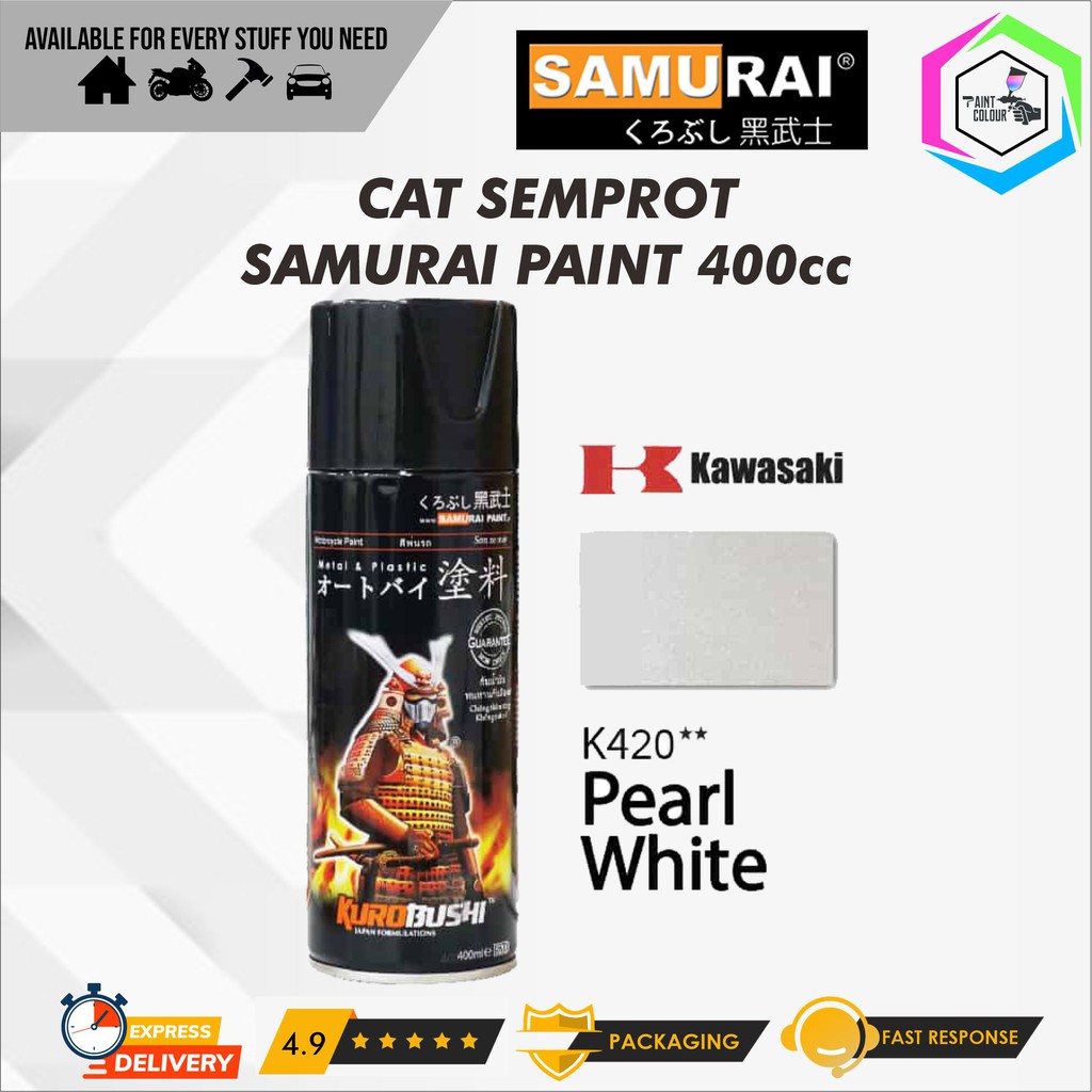 Samurai Paint K420** Pearl White Cat Semprot/Pylox/Helm