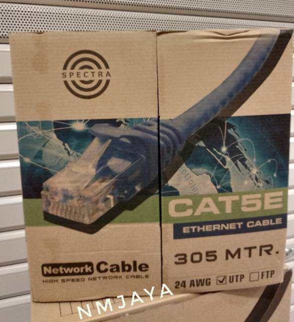 Kabel Lan UTP Cat5E 20Meter siap pakai sudah dicrimping rj45 dan plug booth