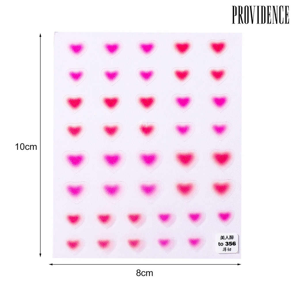 Providence Nail Sticker Glitter Gradient Effect DIY Blush Design 3D Nail Pink Heart Sticker for Manicure