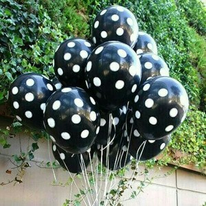 balon latex polkadot hitam