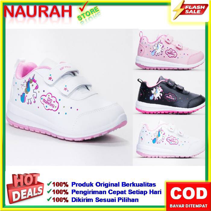 ANDO MINICORN 100% ORIGINAL SNEAKERS ANAK KARAKTER KUDA UNICORN MODEL PEREKAT VELCRO TERBARU 2020