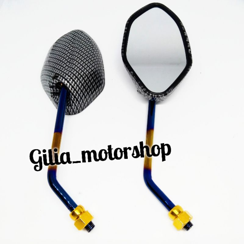 Spion Karbon Honda Twotone Beat Vario Spacy Supra Revo Spion Beat Karbon Semua Matic dan Bebek