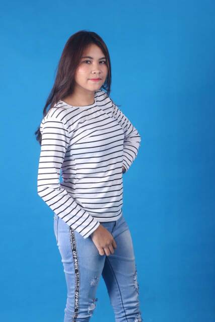 Kaos stripe tee L