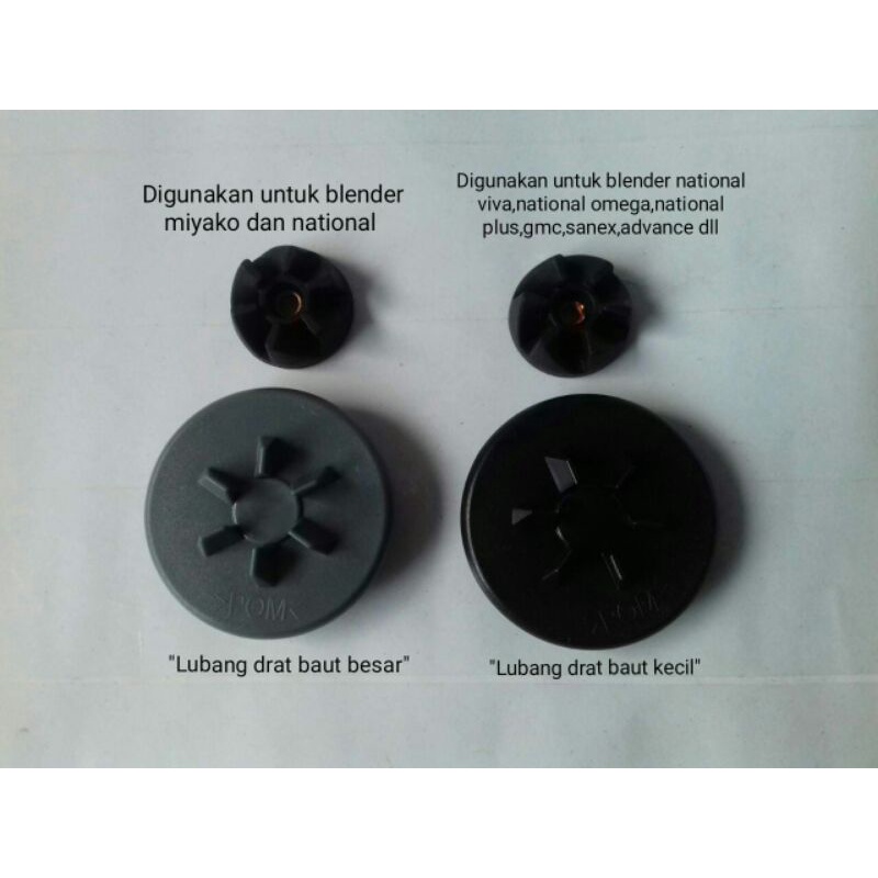 2 Set Gigi Gerigi Gear Gir Plastik Karet Konektor Conector Kopel Copel Coupel Spare Part Suku Cadang