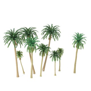 Bearbaby 15pcs Miniature Scenery Layout Model Plastic Tree Palm Trees Train Coconut Rainforest Home Garden Decoration Shopee Indonesia