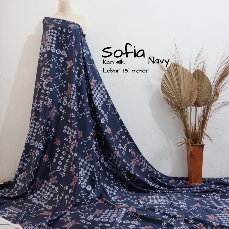 Kain Silk | motif sofia series | kain seragaman | kain sarimbit