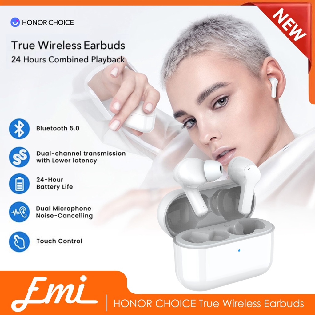HONOR CHOICE True Wireless Earbuds - Playback Total 24 Jam