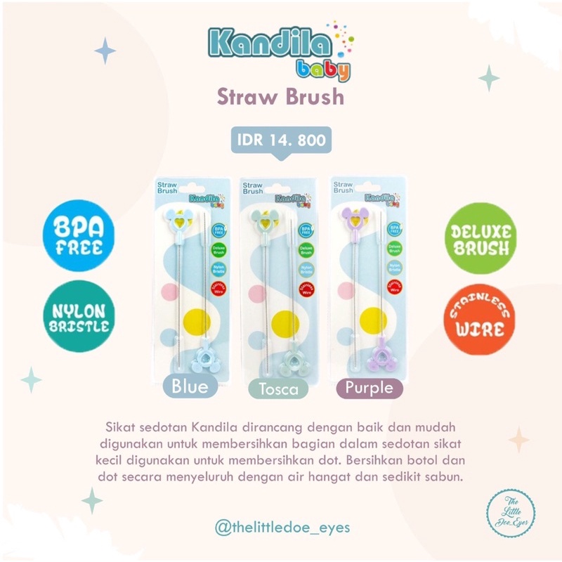 Kandila Straw Brush Sikat Sedotan &amp; Dot