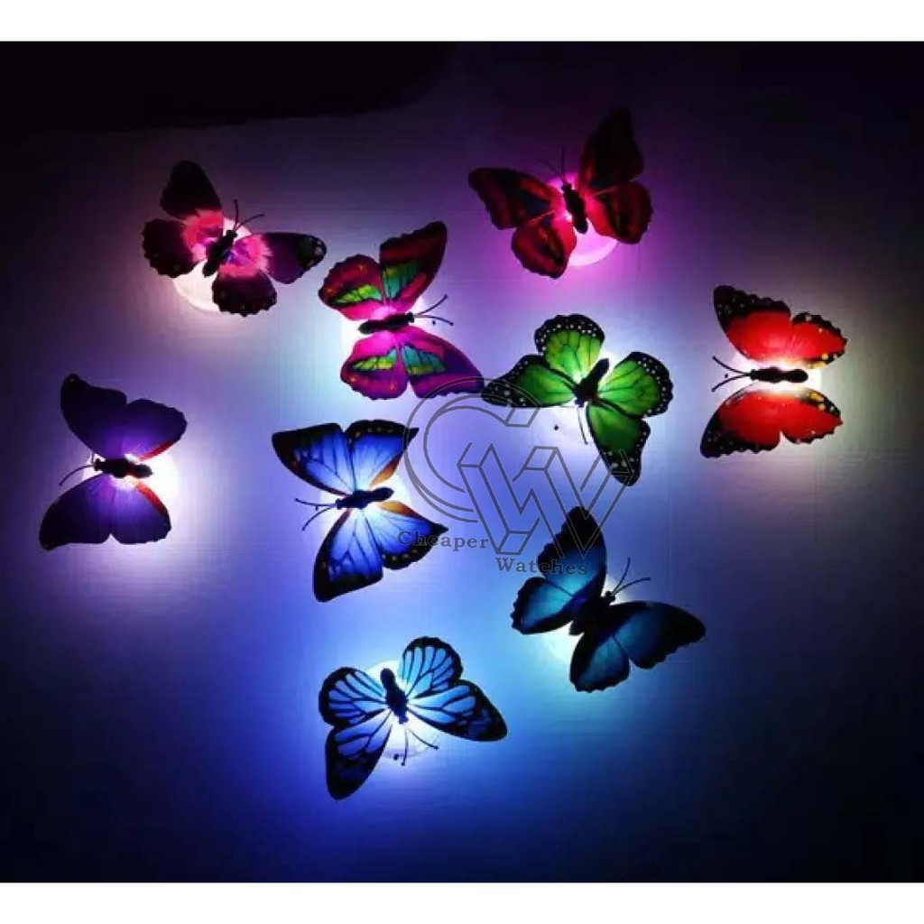 Cheaper-Lampu Kupu Kupu Lampu Hias Dekorasi Led Butterfly Hiasan Rumah Walpaper Dinding