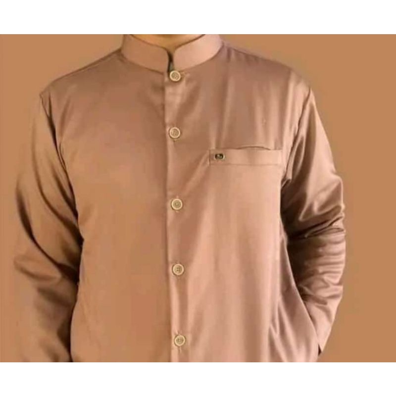 BAJU KOKO SAFARI BIN HASYIM ORIGINAL ( SAKU SAMPING DAN BELAH BELAKANG )