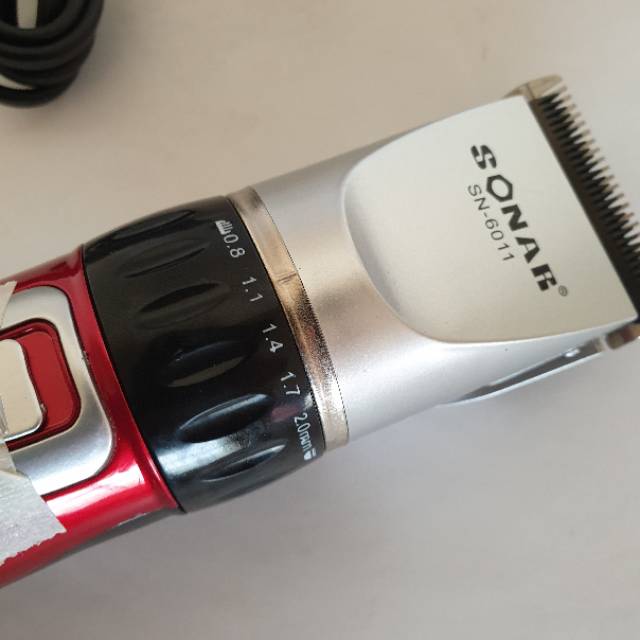 CUKUR RAMBUT SONAR CUKURAN SONAR CHARGE HAIR CLIPPER DENGAN PISAU KERAMIK SN-6011 KLIPER CAS