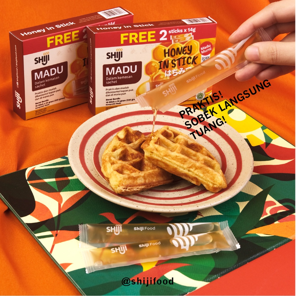 SHIJI Madu Sachet 140g - Honey In Stick - Madu Asli Murni - Halal